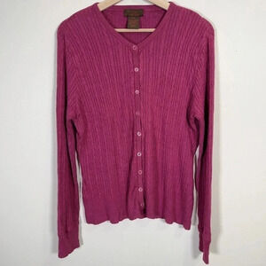 DANIER  | RIBBED CREW NECK CARDIGAN